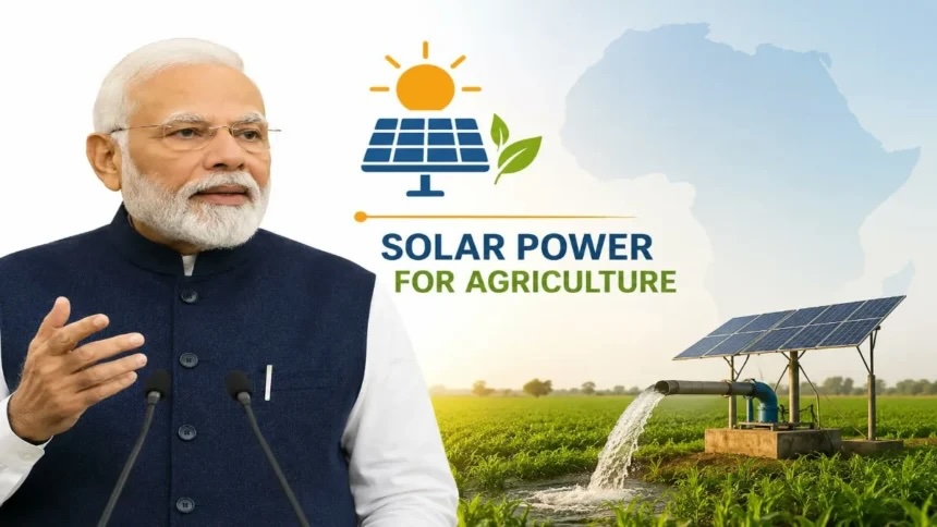 PM Modi Showcases India’s Solar-Powered Agriculture Model as a Roadmap for Food Security in Africa